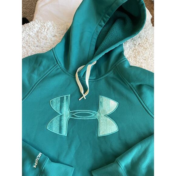 Under Armour X Storm S/M aqua green / Blue hoodie. Great quality & condition - Picture 4 of 10